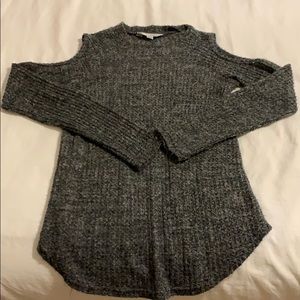 Cold shoulder sweater
